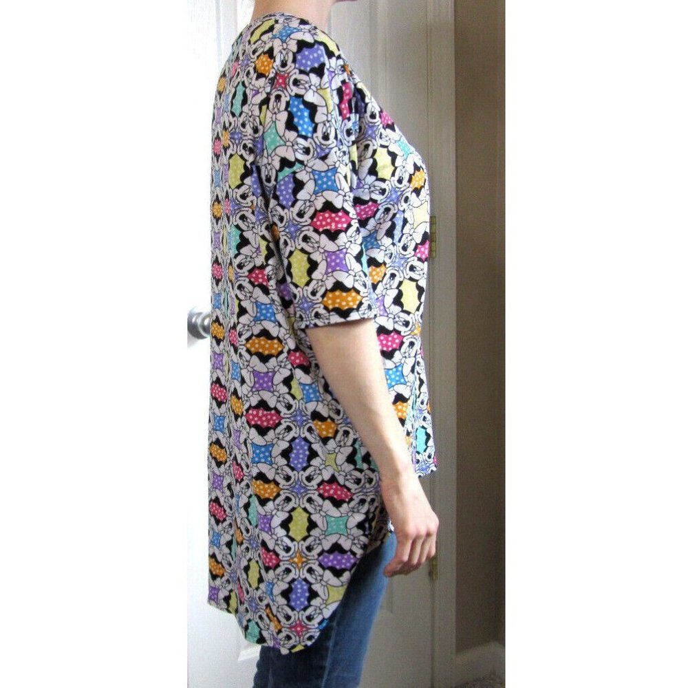 LuLaRoe Disney Minnie Mouse Top Tunic Dolman Blouse Nurse Shirt Colorful Size M - Picture 7 of 10